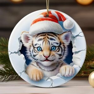Baby Tiger Christmas Ornament